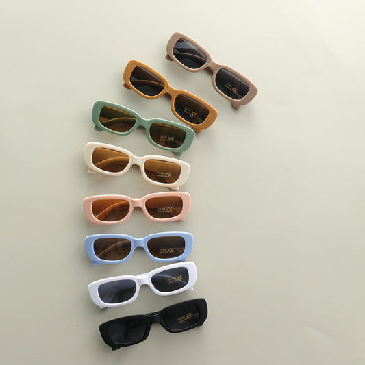 Kids Candy Color Square Frame Fashion Sunglasses