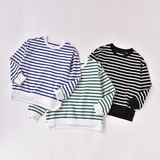 Baby 1pcs Striped Pattern Long Sleeve Pullover Hoodies