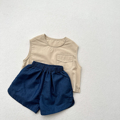 Summer New Arrival Unisex Blue Denim Shorts