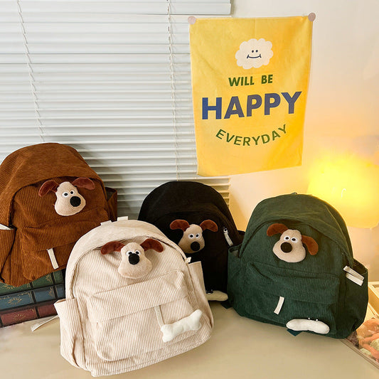 Adorable Cartoon Dog Plush Backpack For Kindergarten Kids