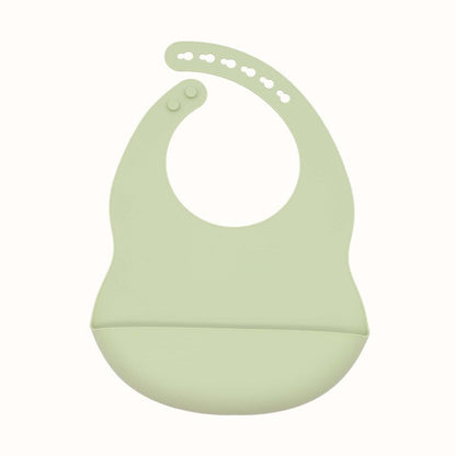 Baby Solid Color Food Grade Silicone Bibs