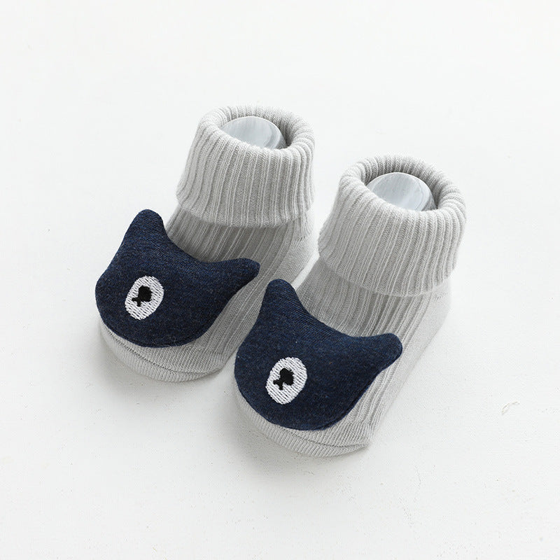 Baby Cartoon 3D Doll Patched Pattern Non-Slip Floor Socks